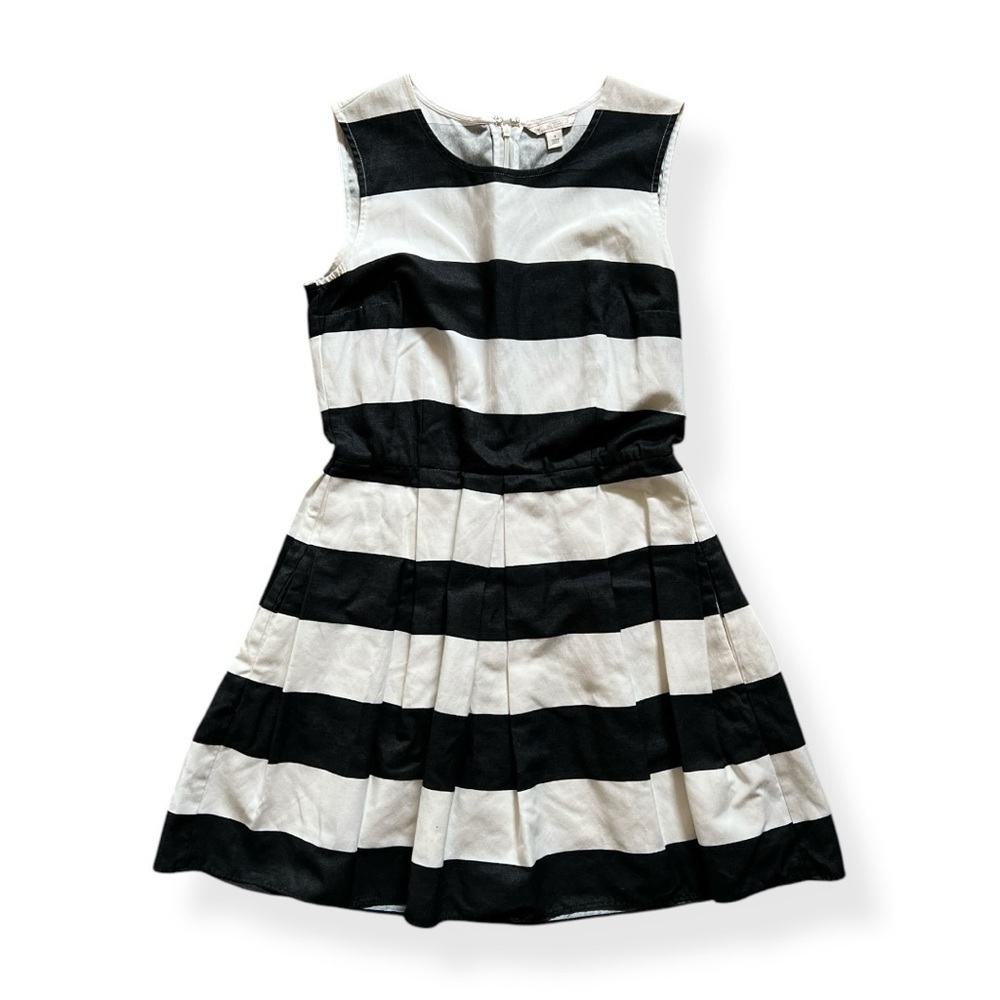 Stylish Black and White Striped Dress